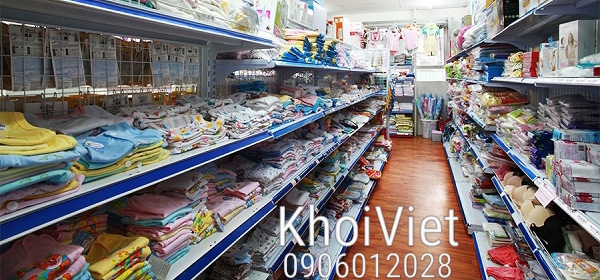 Lắp đặt kệ siêu thị cho Shop mẹ và bé